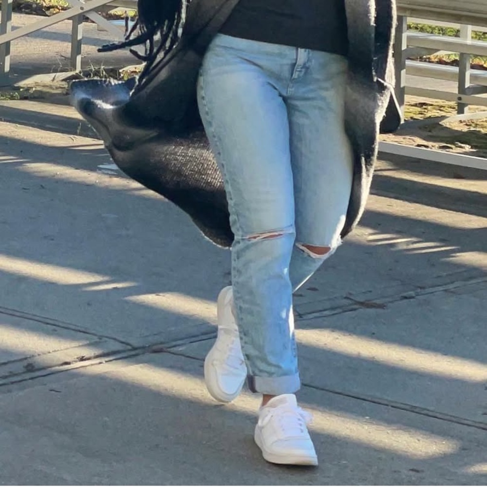 LOFT Blue Boyfriend Jeans Classic Fit
